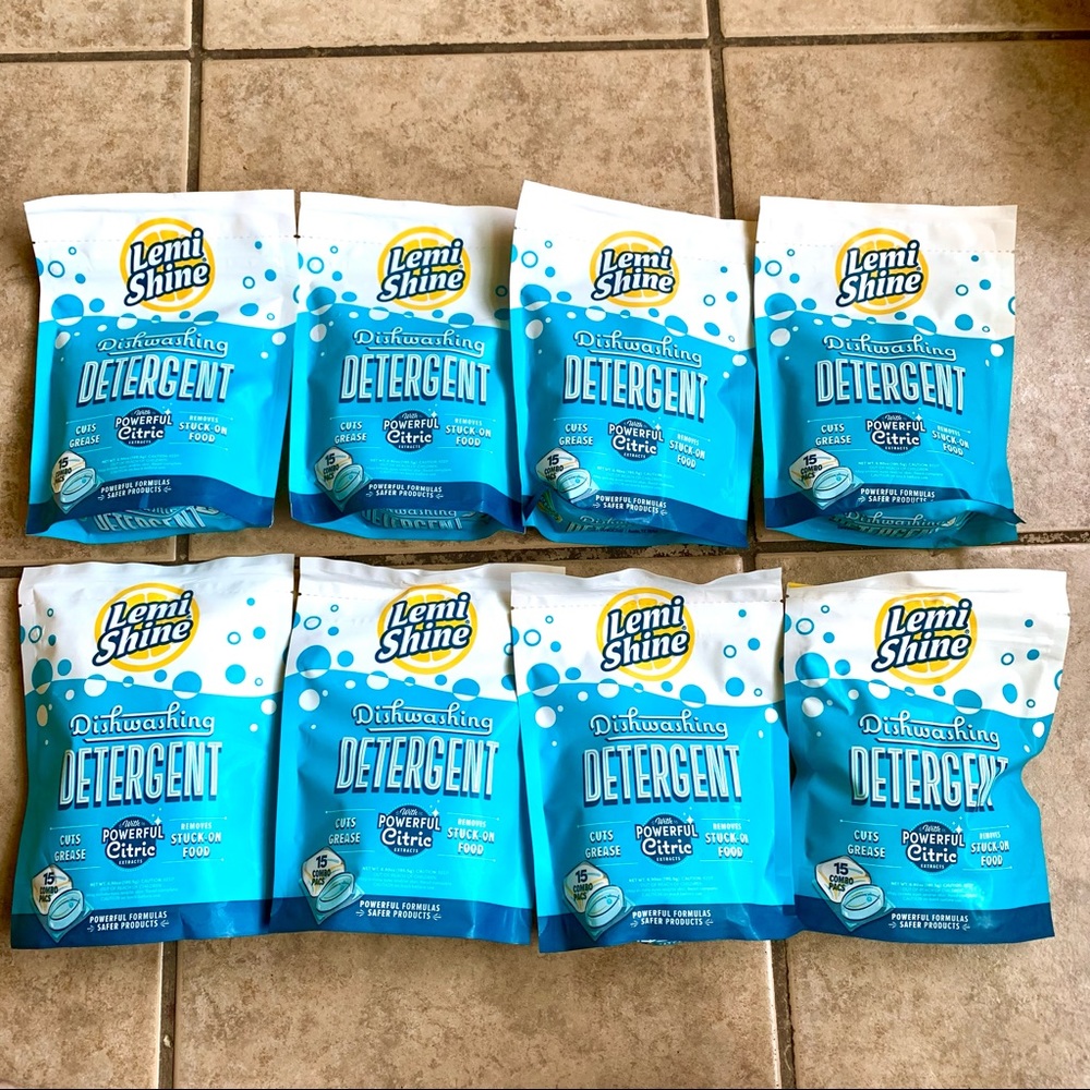 (8) Packs Lemishine Dishwashing Detergent NIB